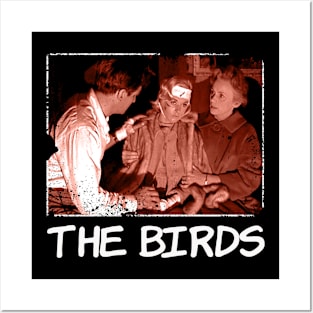 Hitchcock's Feathered Frenzy The Birds Movie Poster Tee Posters and Art